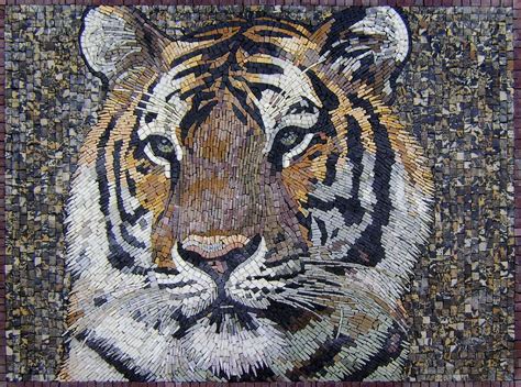 Tiger Mosaic Portrait Mosaic Natural