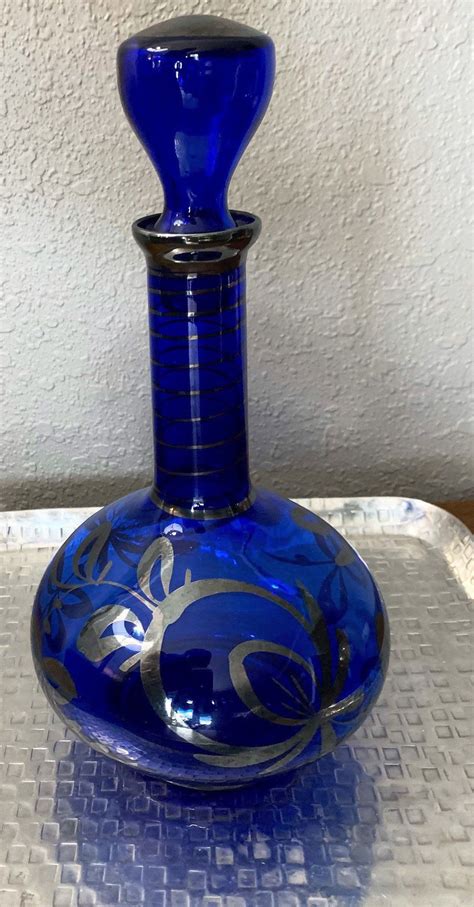 Antique Blue/Cobalt Blue Glass Barware Decanter Cobalt Blue | Etsy | Blue glass, Blue glass 