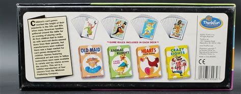 Thinkfun 4 Childrens Card Games Old Maid Rummy Hearts And Crazy