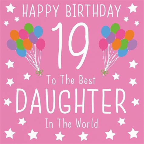Daughter 19th Birthday Card Happy Birthday 19 To The Etsy Uk