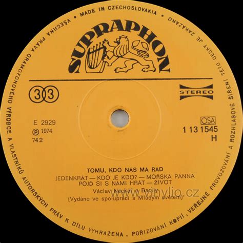 8,135 likes · 1 talking about this. Václav Neckář + Bacily - Tomu, Kdo Nás Má Rád Vinyl/LP ...