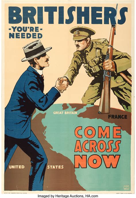 World War I Propaganda (British and Canadian Recruiting Mission, | Lot #86086 | Heritage Auctions
