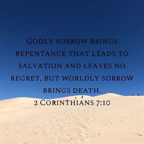 2 Corinthians 7 10 Godly Sorrow Brings Repentance That Leads To