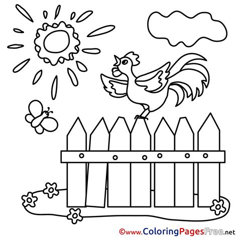 Rail Fence Coloring Pages