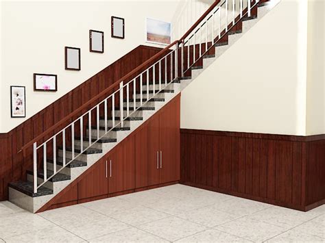 Lemari pakaian minimalis hpl klien di pantai indah kapuk,jakarta. LEMARI BAWAH TANGGA SINGLE LINE - Dian Interior Design