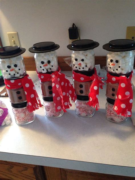 Mason Jar Hot Cocoa Snowmen These Are A Great T 3 8oz Squared