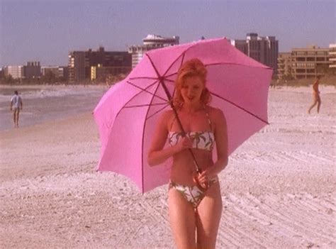 Gretchen Mol Miami Beach Forever Mine Palm Bikini And Pink Parasol Forever Mine Umbrella