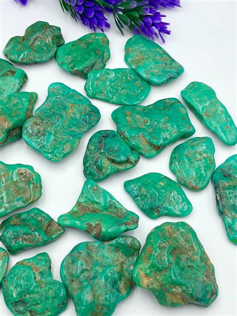 50 G Natural Greenish Turquoise Nugget Tumbled Stone Natural Etsy