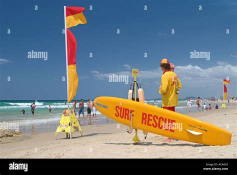 Lifeguards Surfers Paradise Beach Queensland Australia Stock Photo