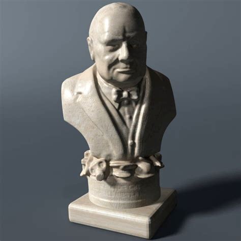 Winston Churchill Bust 3d Model