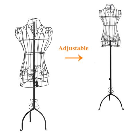 55 67 Adjustable Dress Form Mannequin Vintage Designers Black