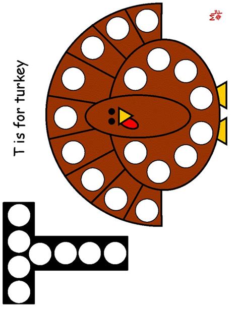 These free printable thanksgiving dot to dot puzzles are a fun way for children to celebrate the holiday. T-- turkey w/ dot markers | Dot Marker Activities ...