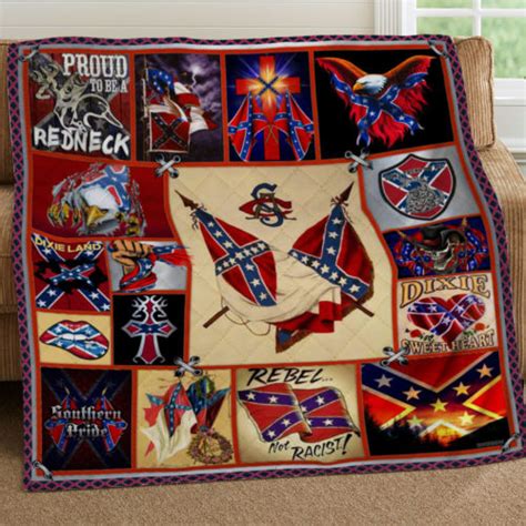 Confederate States Of America Flag Quilt Blanket Robinplacefabrics