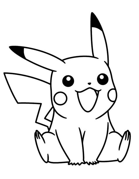 Little Pikachu Pokemon Coloring Pages Dibujos Para Colorear Faciles