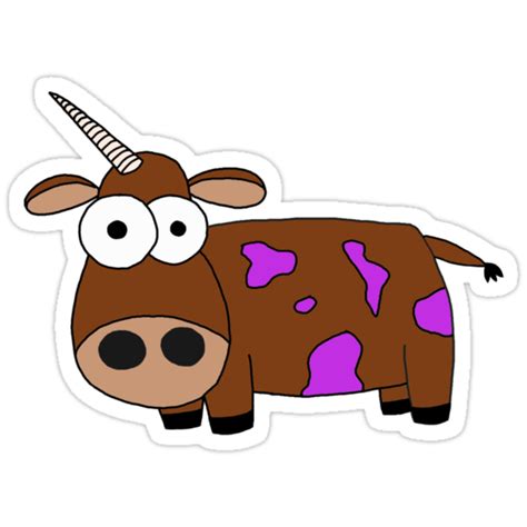 unicorn cow stickers by mariapar redbubble