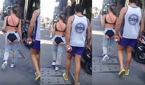 Viral Video Bule Pakai Jeans Robek Di Bokong Saat Liburan Di Bali Okezone Lifestyle