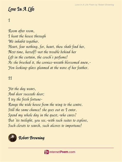 Love In A Life Poem By Robert Browning