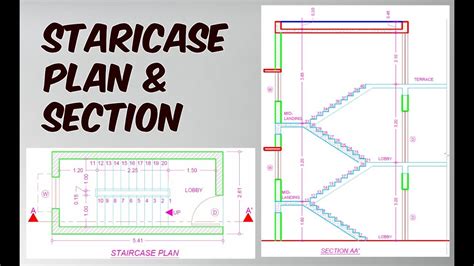 How To Draw Staircase Plan And Section In Autocad Youtube