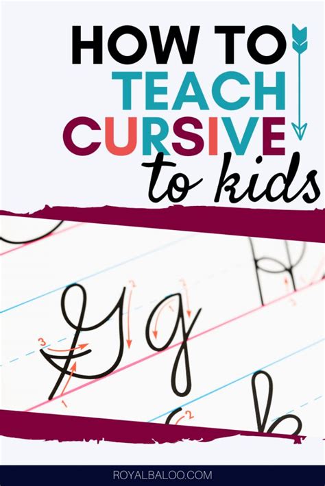How To Teach Cursive To Your Kids A Step By Step Guide Royal Baloo