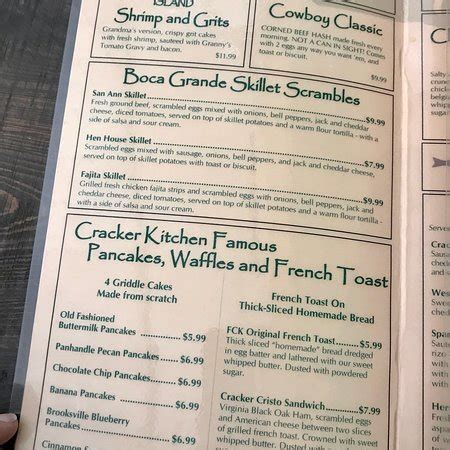 She begins each menu with its delightful cracker history. Florida Cracker Kitchen, Jacksonville - Restaurant Reviews ...