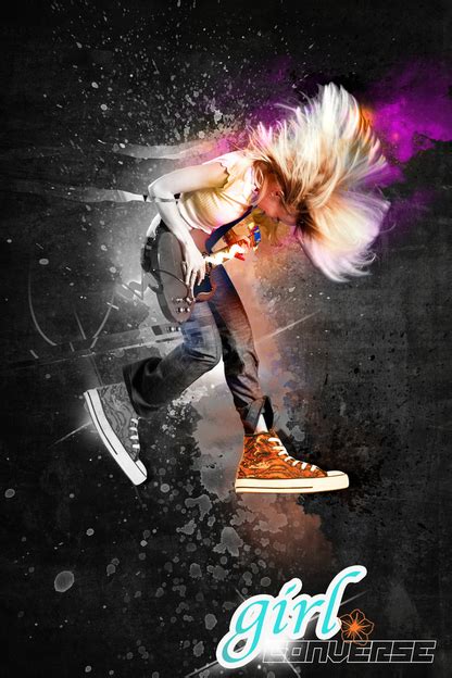 Girl Converse Design Photoshop Cool Backgrounds On Behance