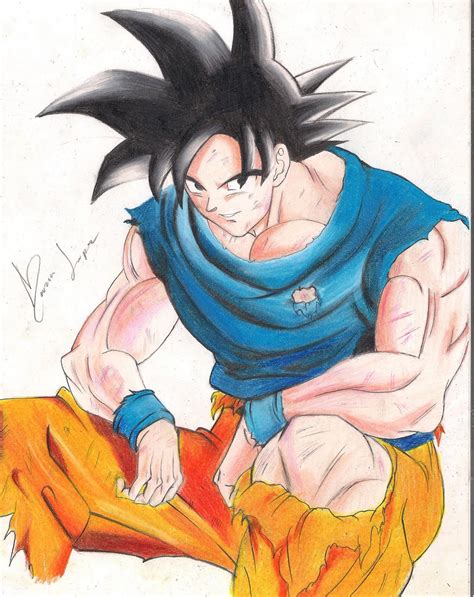 Dibujos De Goku A Color Faciles