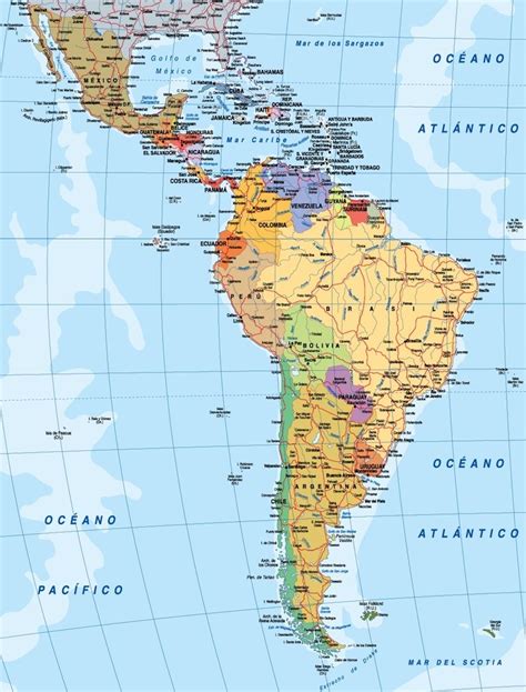Mapas de intervención imperialista en américa latina. Mapa De Latinoamerica - SEONegativo.com