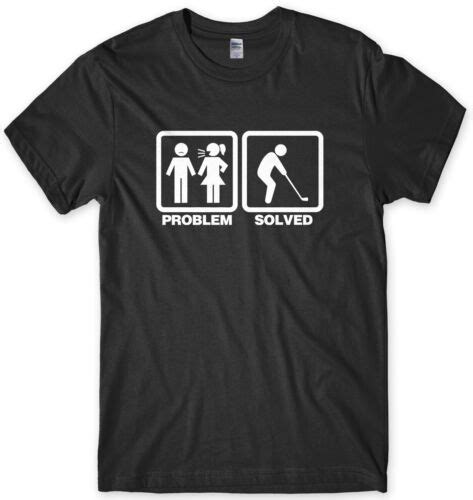 Problem Solved Golf Golfing Mens Funny Unisex T Shirt Ebay