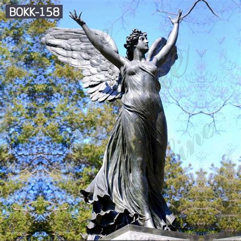 High Quality Life Size Casting Bronze Standing Angel Statue For Sale