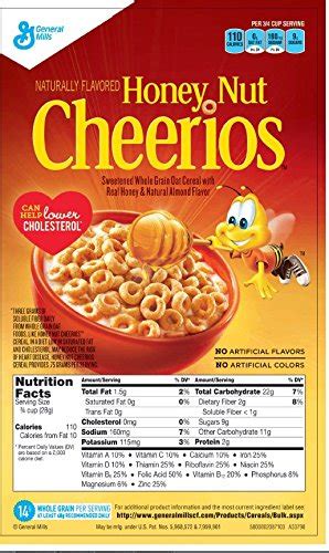 Honey Nut Cheerios Nutrition Facts Runners High Nutrition