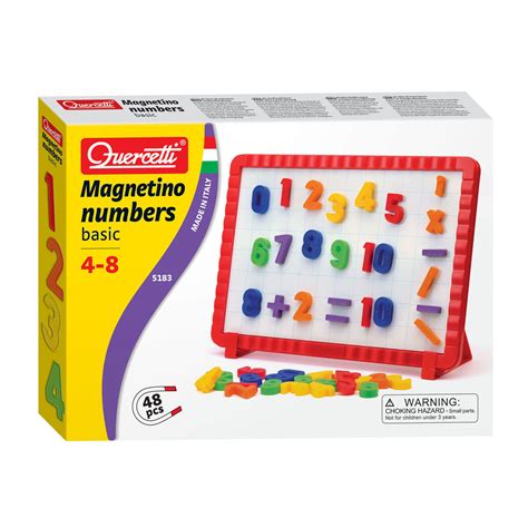 Quercetti Magnetic Board Basic Numbers Thimble Toys