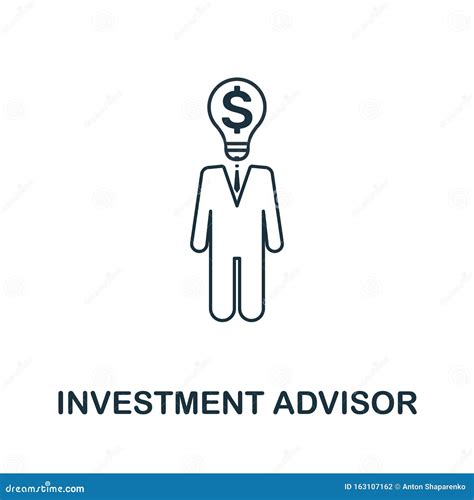 Investment Advisor Icon Outline Style Thin Line Creative Investment
