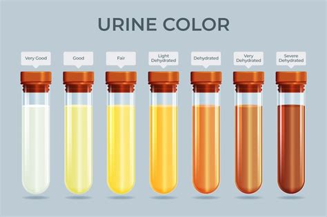 Gradiënt urine kleur infographic Gratis Vector