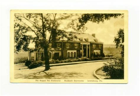 Lewisburg Pa Vintage Linen Postcard Bucknell University Phi Kappa Psi