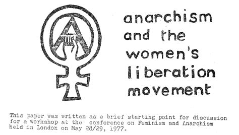Anarchism And The Women’s Liberation Movement Judy Greenway