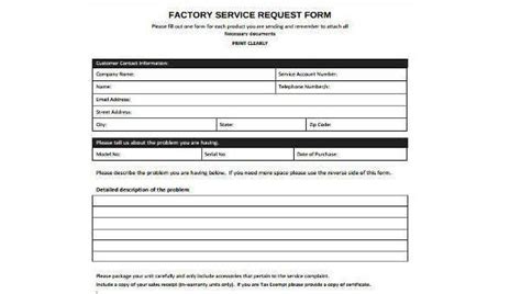 Free 8 Service Request Form Samples In Pdf Ms Word