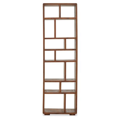 Saki Wooden Shelving Unit With Multi Open Shelves In Brown Furniture