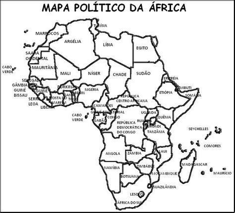 Mapa Da África Mapa Político Atual Países Capitais E Idiomas Mapa Africa Mapa Politico Da