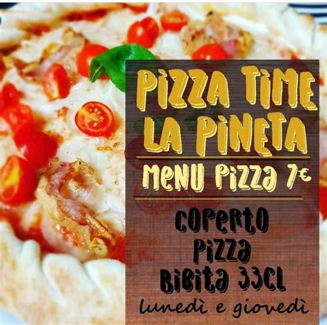 Menu Da Pizza Time La Pineta Ristorante Serramanna