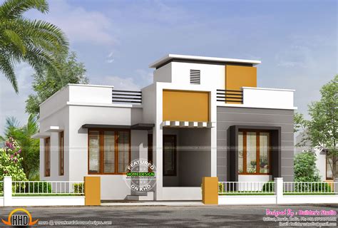 850 Sq Ft Flat Roof One Floor Home Kerala Home Design