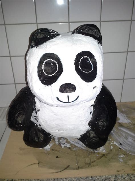 Sint Suprise Panda Beer Gemaakt Van Papier Mache Panda Knutselen
