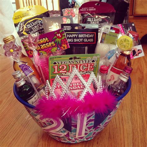 Make her 21st birthday one to remember with something special from the gift experience. 21st Birthday gift basket #diy | Diy 21st birthday gifts ...