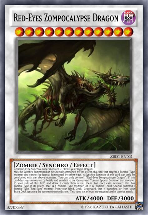 Red Eyes Zombie Dragon Synchros Realistic Cards Yugioh Card Maker Forum