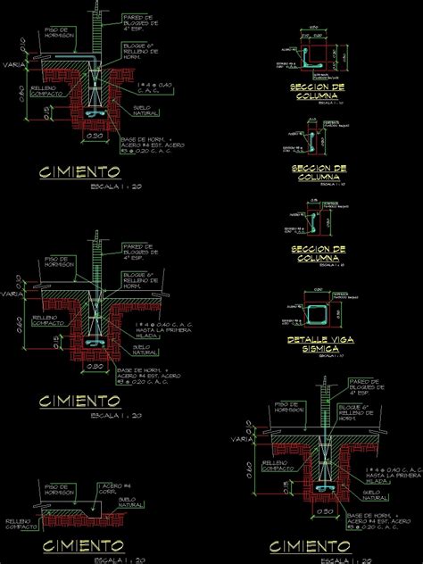Details Of Foundations Dwg Detail For Autocad • Designs Cad