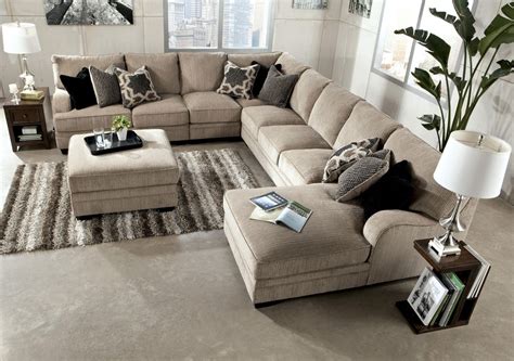 Offering seating and storage space, this sectional with ottoman is an ideal option for living rooms that are a bit short on square footage. 15 Best Oversized Sectionals With Chaise