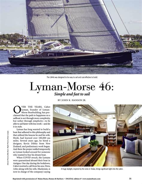 Maine Boats Homes And Harbors In The Press Dibley Marine Yacht Design