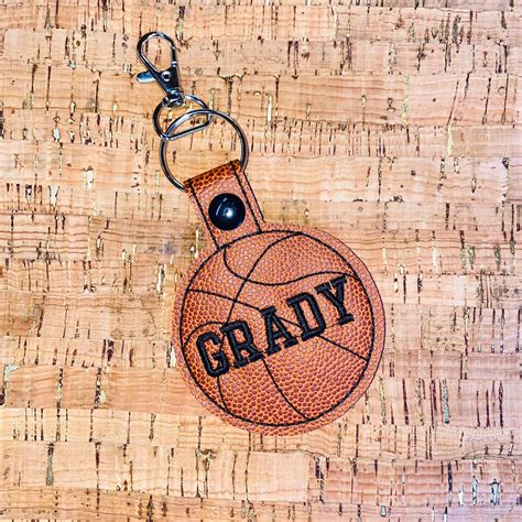 Personalized Basketball Keychain Large Name Only Etsy