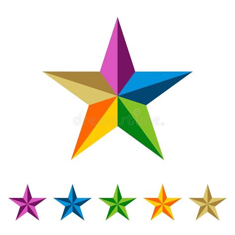 Set Colorful Star Logo Template Illustration Design Vector Eps 10