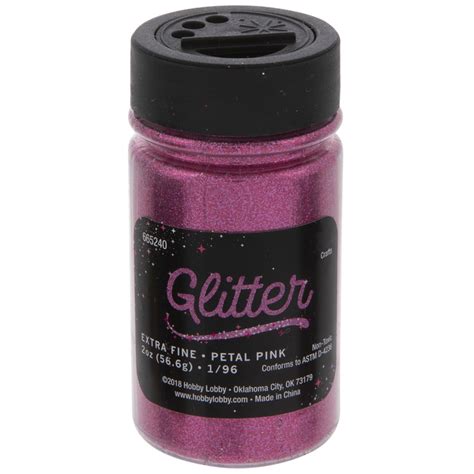 Petal Pink Extra Fine Glitter 2 Ounce Hobby Lobby 665240