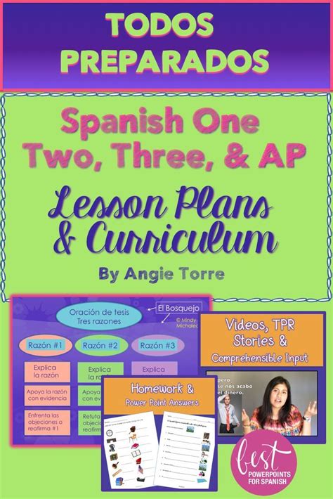 Spanish One Two Three And Ap Lesson Plans And Curriculum Spanish